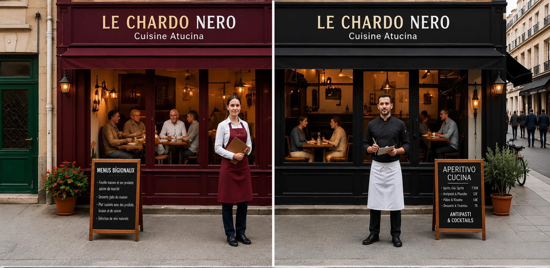 Comparaison des achats et des frais entre plusieurs établissements