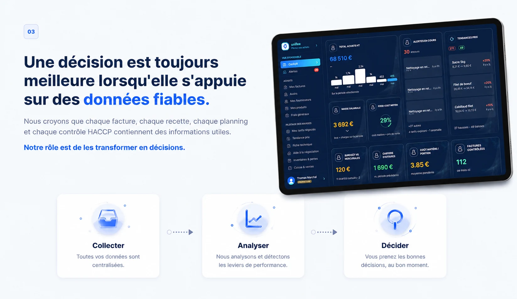 Une décision est toujours meilleure lorsqu'elle s'appuie sur des données fiables — Collecter, Analyser, Décider
